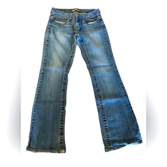 refuge Denim - Refuge 7R blue jeans, flare leg, button and zipper fly, low rise